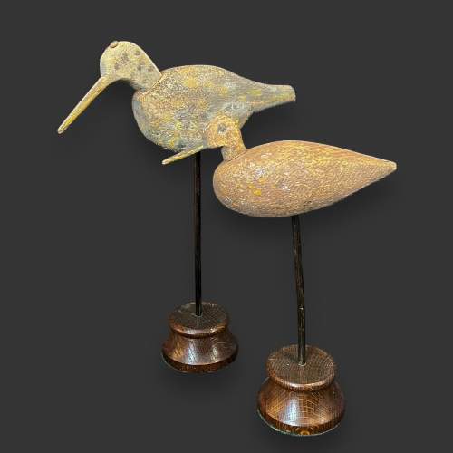 Rare Pair of 19th Century Decoy Shore Birds image-1