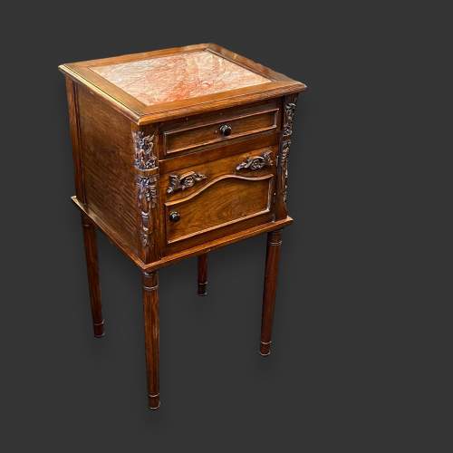 Late 19th Century French Mahogany Bedside Cabinet image-1