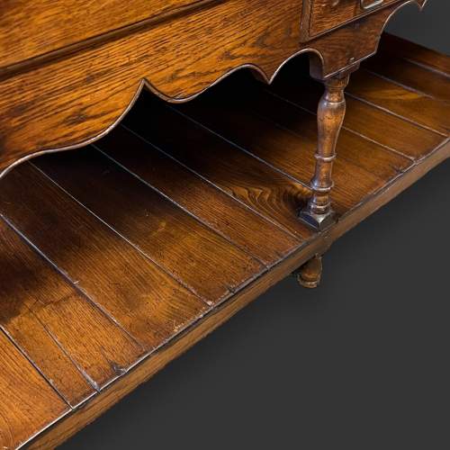 George III Style Oak Dresser with Plate Rack image-3