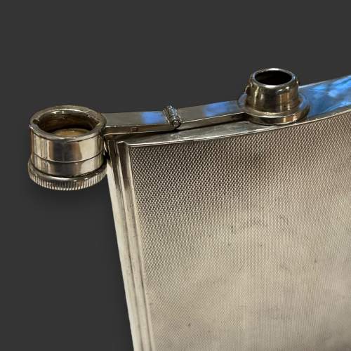 Art Deco Silver Hip Flask image-4