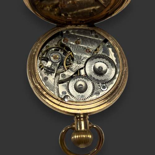 A.W.W Co. Waltham Dennison Case Gold Plated Pocket Watch image-3