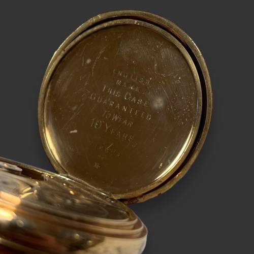 A.W.W Co. Waltham Dennison Case Gold Plated Pocket Watch image-5