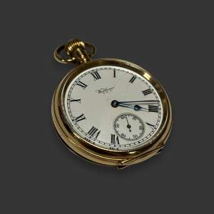 Waltham Dennison Case Gold Plated Pocket Watch