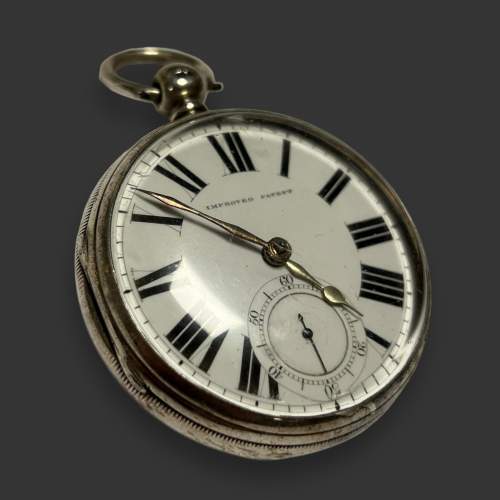 Improved Patent London Silver Pocket Watch image-1