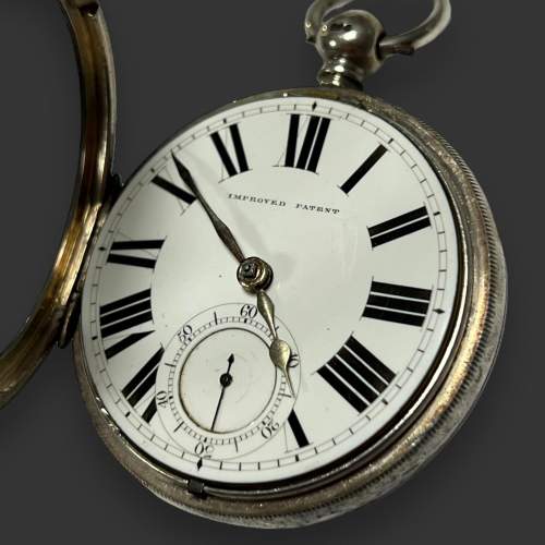 Improved Patent London Silver Pocket Watch image-2