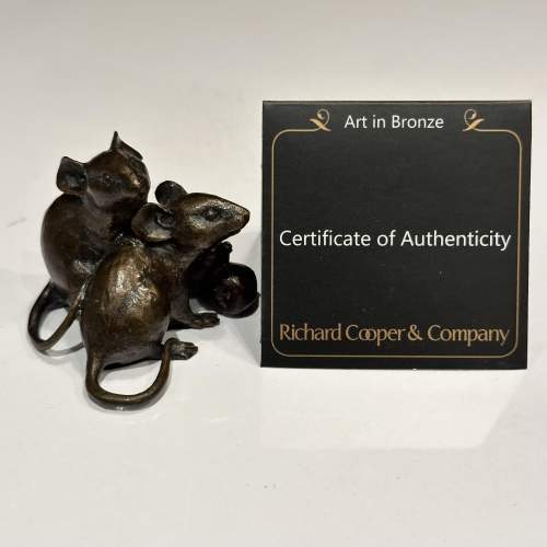 Bronze Mice with Rosehips 953 - Michael Simpson image-1