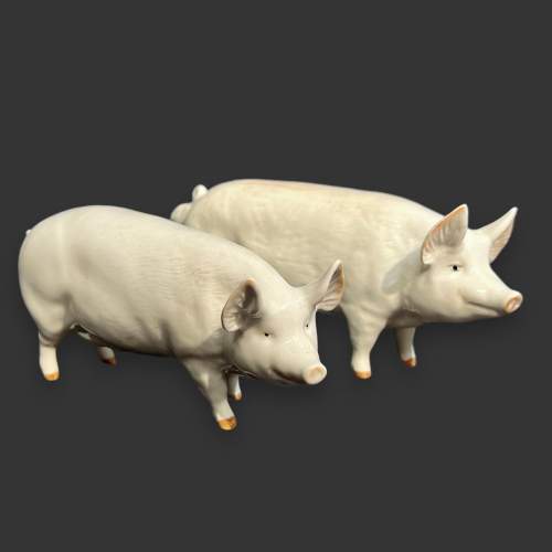 Pair of Beswick Ceramic Pigs image-1