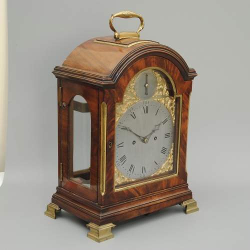 18th Century Mahogany Verge Bracket Clock image-1