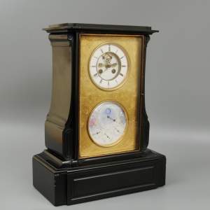 19th Century Belgium Slate Perpetual Calendar Clock