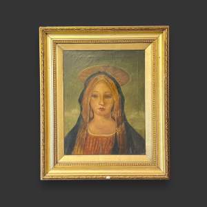 19th Century Oil on Canvas Portrait of Mary Magdalene