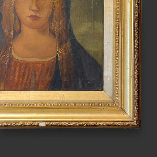 19th Century Oil on Canvas Portrait of Mary Magdalene image-5