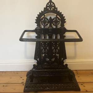 Antique Victorian Aesthetic Cast Iron Umbrella Stick Stand 1869