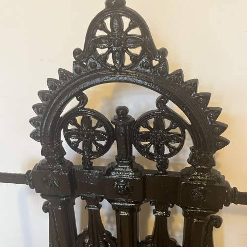 Antique Victorian Aesthetic Cast Iron Umbrella Stick Stand 1869 image-3
