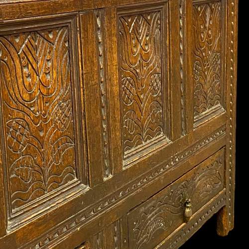18th Century Carved Oak Mule Chest image-3