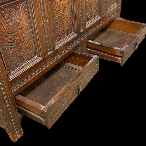 18th Century Carved Oak Mule Chest image-4