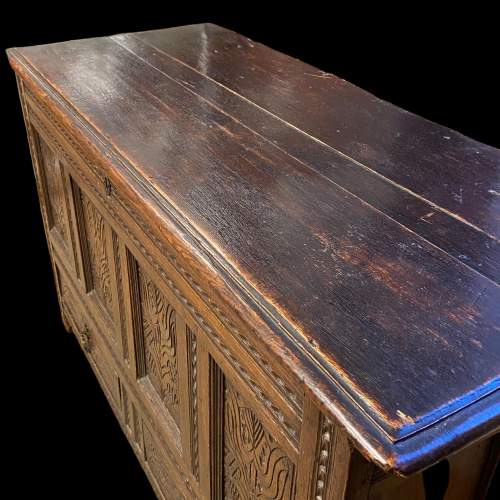 18th Century Carved Oak Mule Chest image-6
