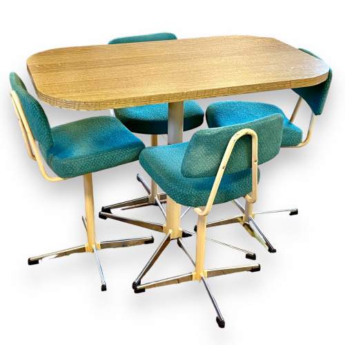 Vintage Retro Kitchen Diner Table and Chairs image-1