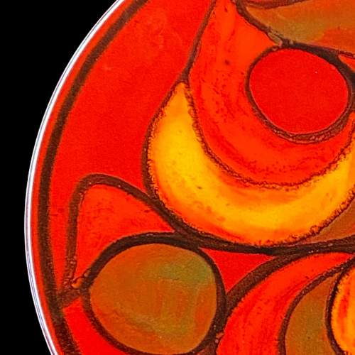 Poole Pottery 1960s Delphis Charger - Psychedelic Swirls image-2