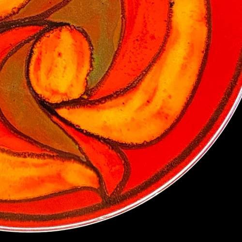 Poole Pottery 1960s Delphis Charger - Psychedelic Swirls image-4