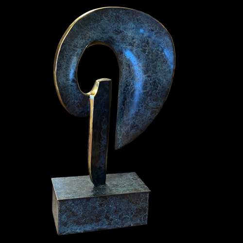 Late 20th Century Abstract Bronze Sculpture image-1