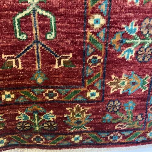 A Stunning Hand Knotted Afghan Rug Kazak Wonderful Colours Design image-3