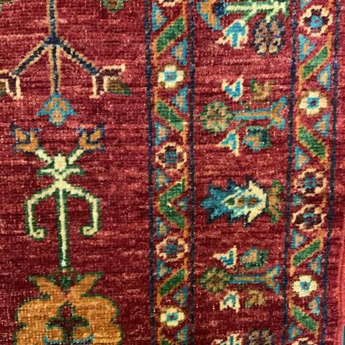 A Stunning Hand Knotted Afghan Rug Kazak Wonderful Colours Design image-6