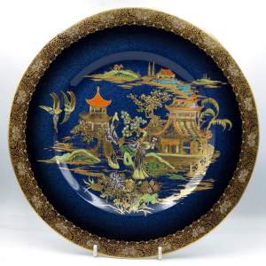 Carlton Ware 1930s Chinoiserie Lustre Mikado Charger Plate