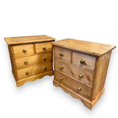 Pair of Vintage Pine Bedside Chests image-1