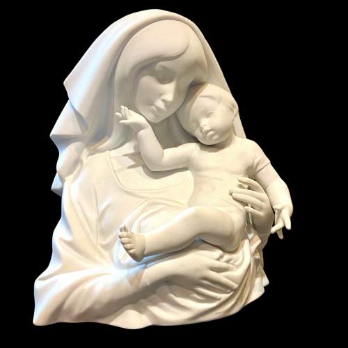 Goebel Parian White Bisque Porcelain Mother and Child image-1