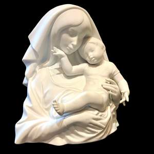Goebel Parian White Bisque Porcelain Mother and Child