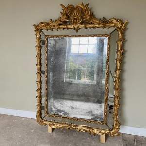 George III Gilt Cushion Front Mirror