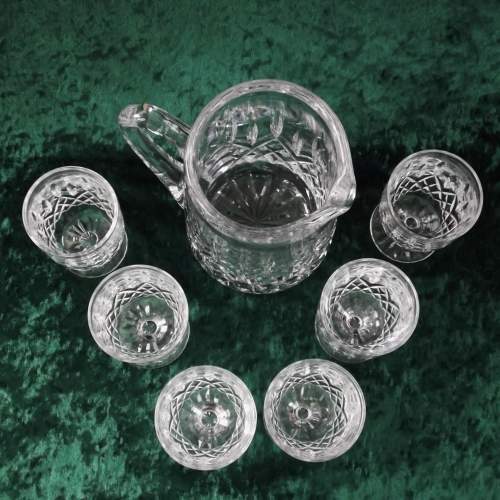 Waterford Irish Cut Lead Crystal Linsmore Jug and Six Glasses image-3