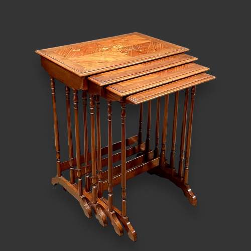 Late Victorian Nest of Four Mahogany Tables image-1