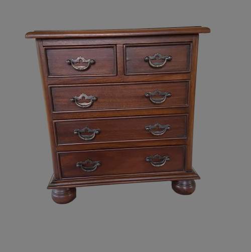 A Miniature Victorian Style Chest of Drawers image-1