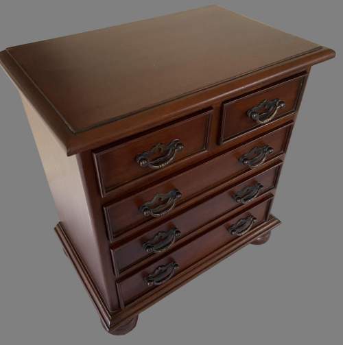 A Miniature Victorian Style Chest of Drawers image-2