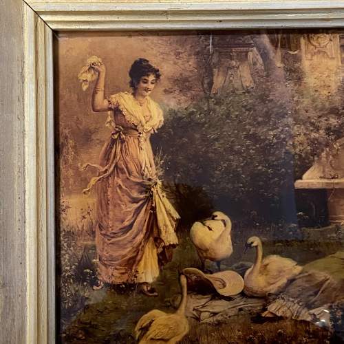 Antique Framed Crystoleum Picture image-2