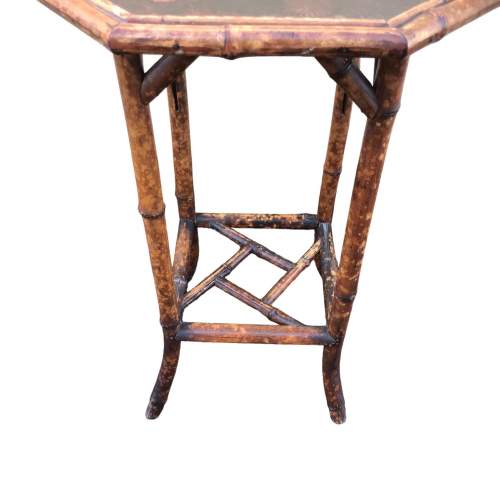 Antique Victorian Tiger Bamboo Laquered Table image-2