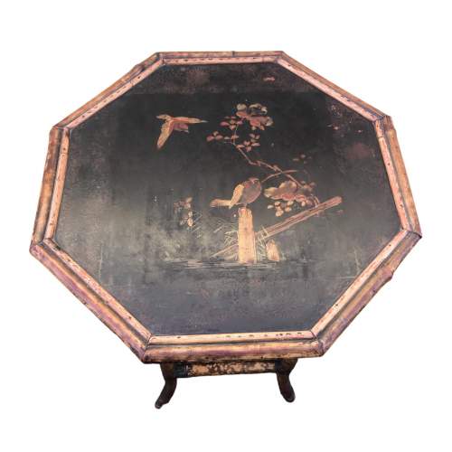 Antique Victorian Tiger Bamboo Laquered Table image-4