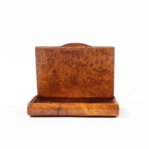Antique Victorian Burr Walnut Snuff Box image-3