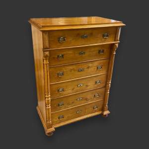 Continental Fruitwood Tallboy Chest of Drawers