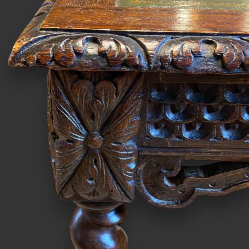 19th Century Carved Oak Clerks Desk image-4