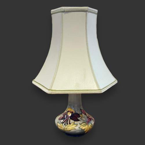 Moorcroft Pottery Columbine Table Lamp with Shade image-1