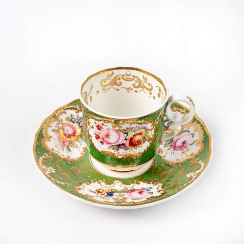 Early Victorian Antique Copeland and Garrett Cup and Saucer image-3