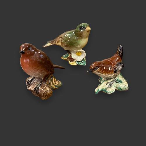 Set of Five Beswick Birds  on a Tree Trunk Stand image-2