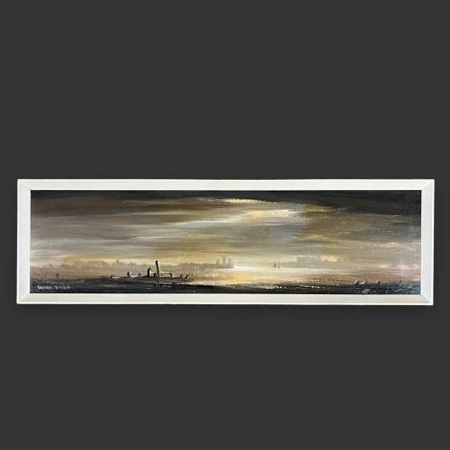 Edward Elliott Coastal Scene Oil on Board Painting image-1