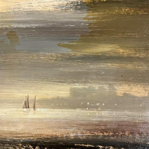 Edward Elliott Coastal Scene Oil on Board Painting image-2