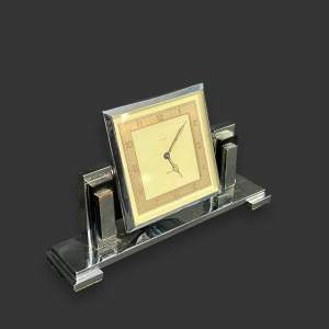 Art Deco Chrome Desk Clock