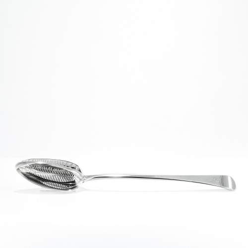 A George III Large Sterling Silver Strainer Spoon image-1
