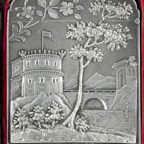 Wonderful Mid 19th Century American Coin Silver Card Case image-3