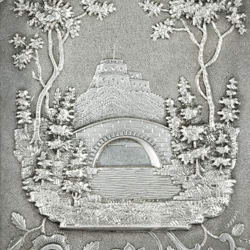 Wonderful Mid 19th Century American Coin Silver Card Case image-4
